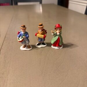 Homco Musical Trio Figurine Set - Blue, Green, Red Attire